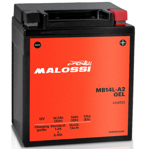 Malossi 12v 14ah cb14l - malossi, cb14l-a2