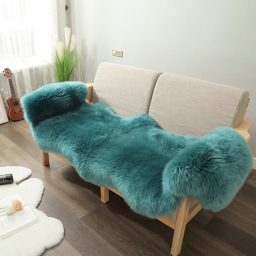 Real sheepskin fluffy fur rug - real,