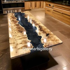 Black Epoxy Live Edge Wood