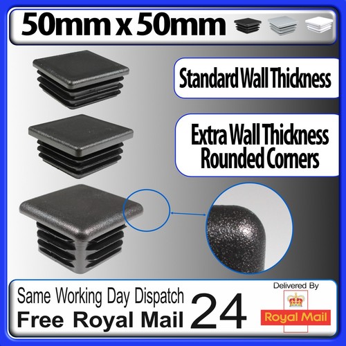 50x50mm square plastic end - square,