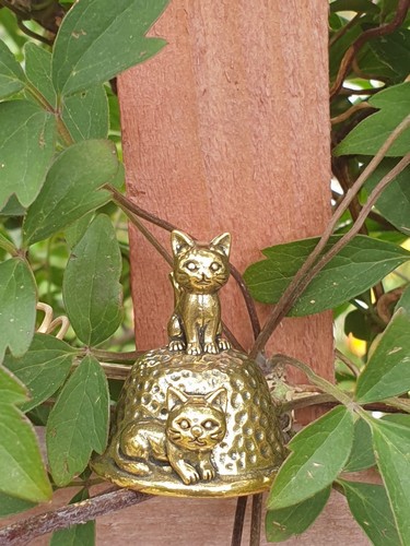 Beautiful brass cats small - beautiful,
