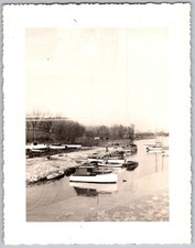 Vtg B&W Snapshot Small Cabin