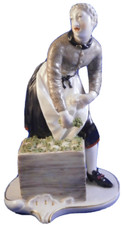 Antique Nymphenburg Porcelain Egg Seller Figure Figurine Porzellan Figur German