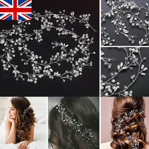 Women pearls wedding hair - women,