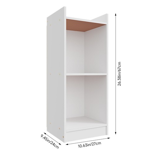 White wooden bookcase - bookcase, tall