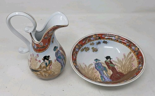 Vintage chinese jug and - chinese, bowl
