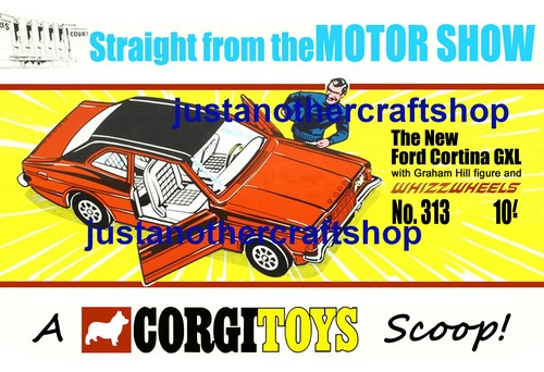 Corgi ford cortina - ford, poster