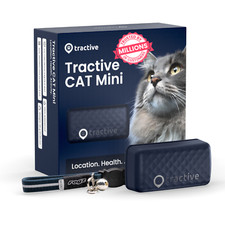 Tractive CAT Mini GPS cat Tracker |Refurbished | Darkblue | Trusted by Ben Fogle