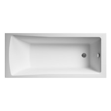 Nuie Single Ended Bath Square Acrylic Bath with Leg Set 1600x700mm