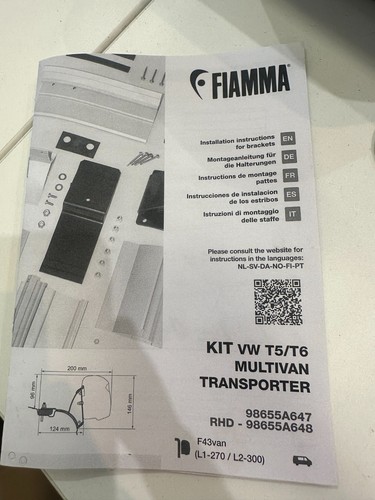 Fiamma t6 transporter - vw, t5/t6