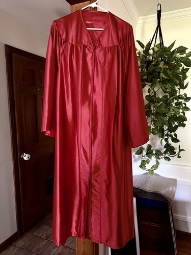 Unisex shiny red adult robe - adult,