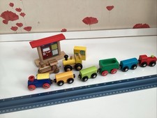 Wooden Train with Carriages