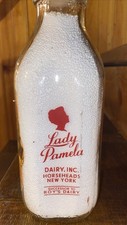 Lady Pamela Dairy, Horseheads, New York Qt Milk Bottle