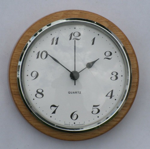 Oak clock for caravans - clock,
