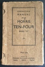 MORRIS TEN FOUR SERIES M Car Operation Manual H'book NOV 1946 Ex Library  #46165