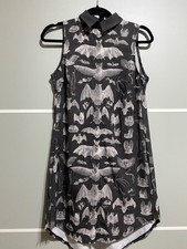 BlackMilk clothing Halloween Gone batty shirt dress -size XS