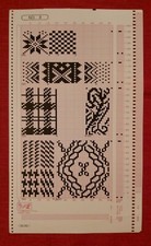 One Knitmaster Electronic Knitting Machine  Pattern Card /Mylar Sheet Ñumber 3