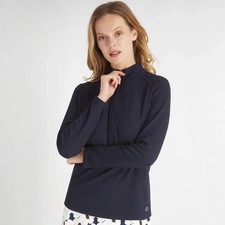 Green Lamb Ladies Luxurious Stretch 1/4 Zip Long Sleeved Top RRP £55 SG24023