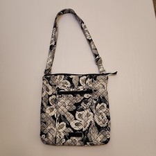 Vera Bradley Bedford Blooms Iconic Triple Zip Hipster Crossbody Shoulder Purse