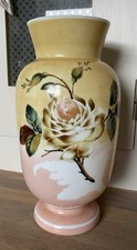 Victorian Edwardian Milk Glass Vase Rose 26.5 cm