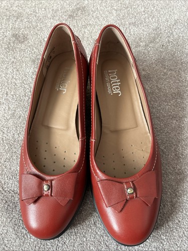 Hotter red leather shoes size - shoes,