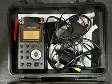Tascam DR-100 Portable digital recorder with hard case and cables