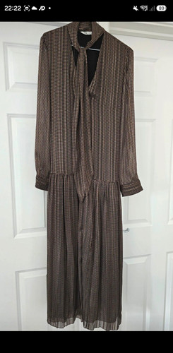 Zara dress maxi chiffon - l,