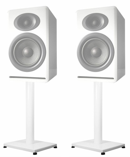 Pair steel white stands - 29”,