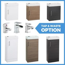 400mm Bathroom Vanity Unit Cloakroom Compact Basin Sink Wall Hung Floor Standing