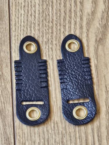 Navy leather alymeri anklets - leather,