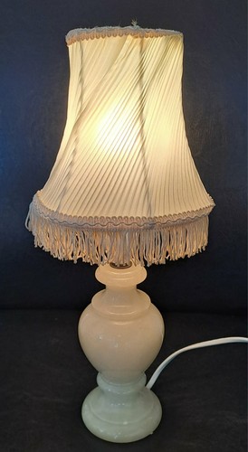 Vintage cream colour onyx lamp - onyx,