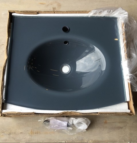 Glass bathroom wash basin - bathroom,