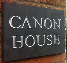 LARGE SLATE HOUSE SIGN 20mm THICK with HIDDEN FIXINGS