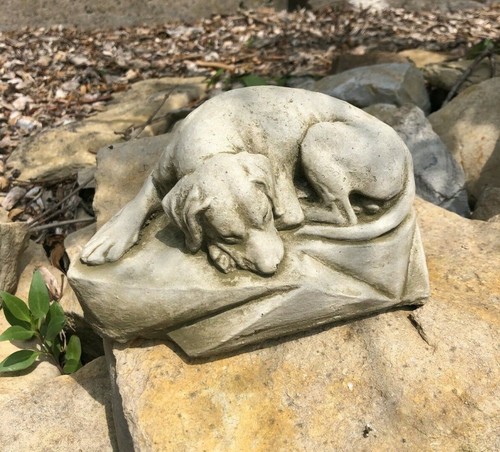 Sleeping dog statue - sleeping, |