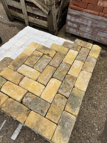Yellow stock floor bricks - floor,