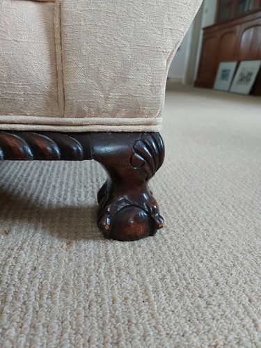 Antique ball and claw armchair