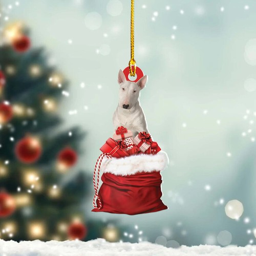 Bull terrier dog gift bag - in,