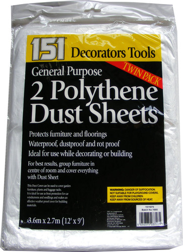 Large polythene dust sheet - 2,