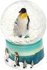 Ravensden Penguin With Chick Snow Globe - 8cm