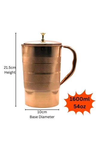 100 pure copper - jug, ayurvedic