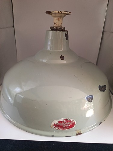 Vintage enamel light shade - enamel,