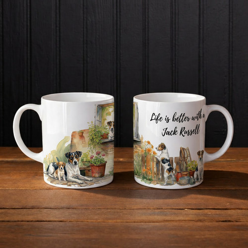 Personalised jack russell mug - personalised,