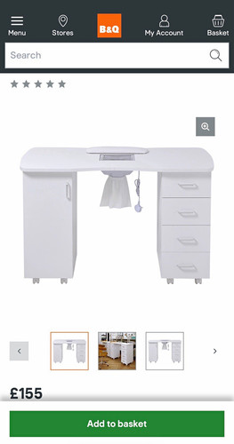 White manicure table - b&q,