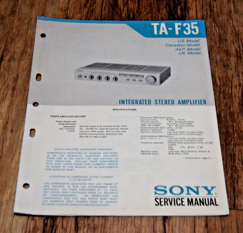 Sony f35 stereo amplifier - ta,