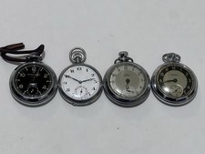 Vintage Pocket Watch Lot – Ingersoll Triumph x2, Smiths Empire, Swiss – Untested