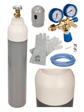 O2 Oxygen Bottle Cylinder 8L 150B MIG TIG Weldin Turbo Gas Regulator Hose Gloves