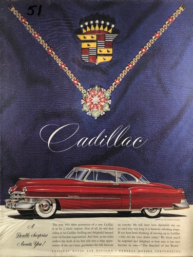 1951 vintage cadillac a - vintage, ad