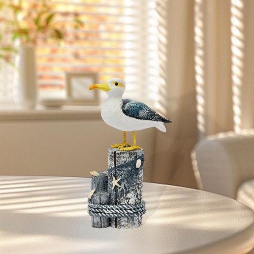 Wooden seagull figurine - seagull,