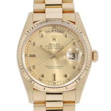 ROLEX Day date 18038 Champagne pinball 66 Number second hand mens