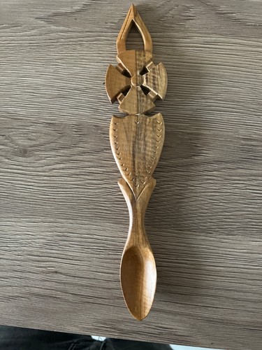 Traditional hand carved wooden - hand,